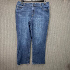 Lee Relaxed Fit Womens Size 12P Blue Straight Leg Denim Jeans Casual Wear